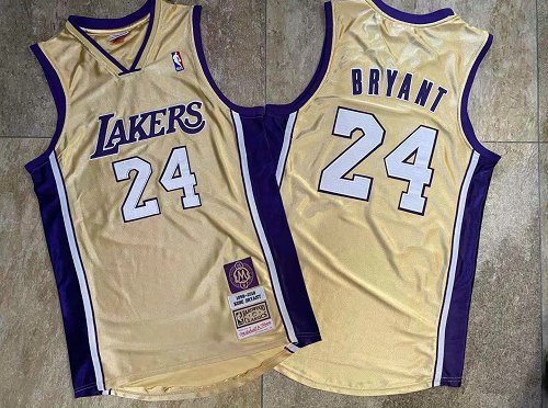 Men Los Angeles Lakers #24 Bryant golden NBA Jersey->nfl dust mask->Sports Accessory